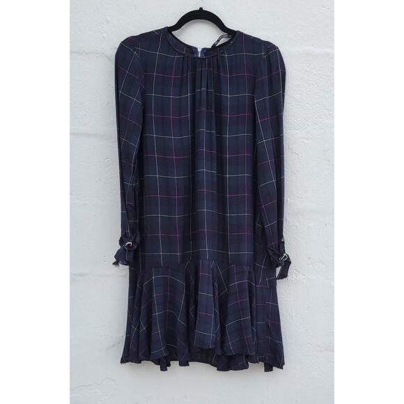 Zara Basic Plaid Mini Dress Oversized Preppy Size Med - Picture 5 of 6